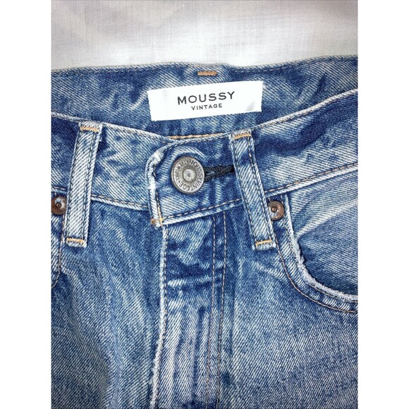 Moussy Vintage Jeans Howa Womens Size 23 Light Wash Japan Tapered Leg Hi Waist - Picture 3 of 10